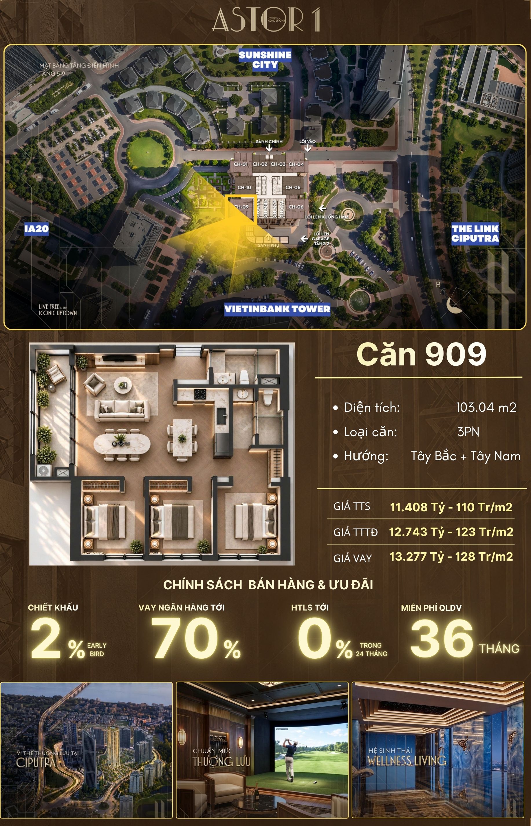 Ảnh trỏ vị trí căn 909
